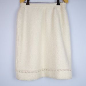 Vtg Adolfo At Saks Fifth Avenue Textured Knee-Length Skirt, Sz 26 in x 20.5 in